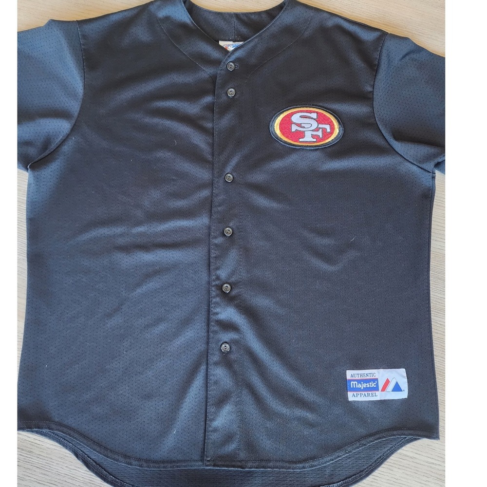 VTG San Francisco 49ers Majestic Mesh Baseball Jersey. Deadstock XXL USA Sports